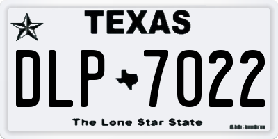 TX license plate DLP7022