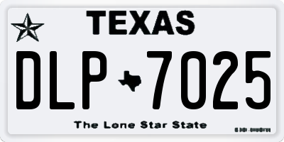 TX license plate DLP7025