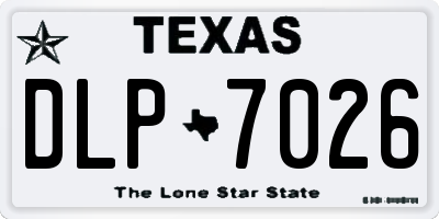 TX license plate DLP7026