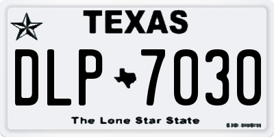 TX license plate DLP7030