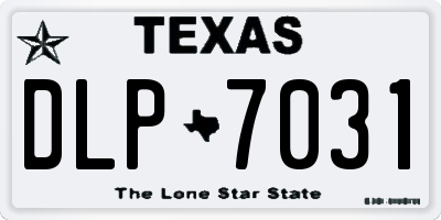 TX license plate DLP7031
