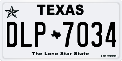 TX license plate DLP7034