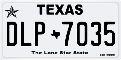 TX license plate DLP7035