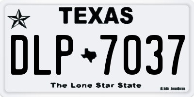 TX license plate DLP7037