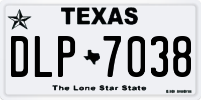 TX license plate DLP7038