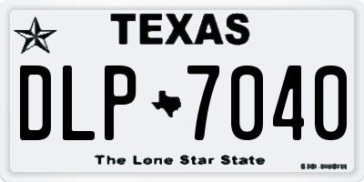 TX license plate DLP7040