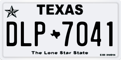 TX license plate DLP7041