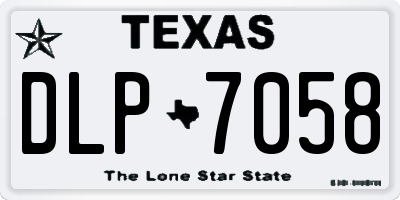 TX license plate DLP7058