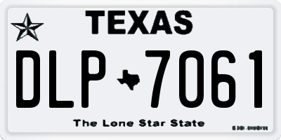 TX license plate DLP7061