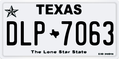 TX license plate DLP7063