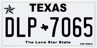 TX license plate DLP7065
