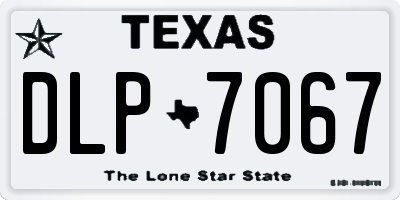 TX license plate DLP7067