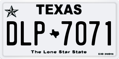 TX license plate DLP7071
