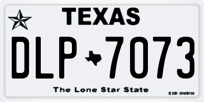 TX license plate DLP7073
