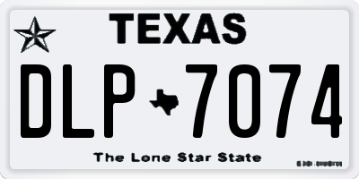 TX license plate DLP7074