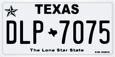 TX license plate DLP7075