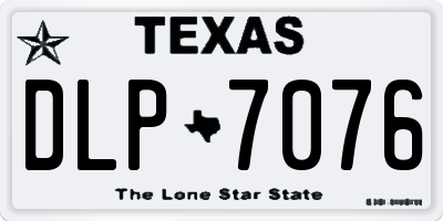 TX license plate DLP7076