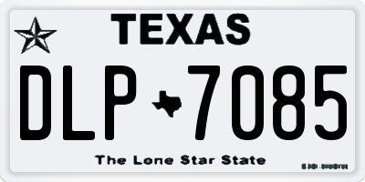 TX license plate DLP7085