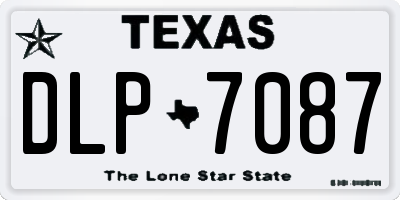TX license plate DLP7087