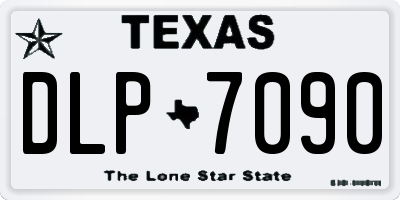 TX license plate DLP7090