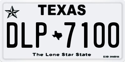 TX license plate DLP7100