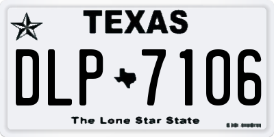 TX license plate DLP7106