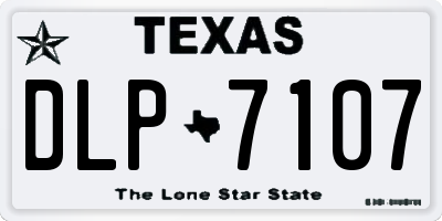 TX license plate DLP7107