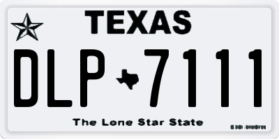 TX license plate DLP7111