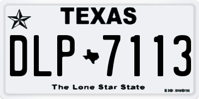 TX license plate DLP7113