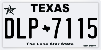TX license plate DLP7115
