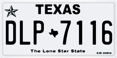 TX license plate DLP7116