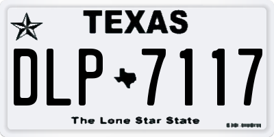 TX license plate DLP7117