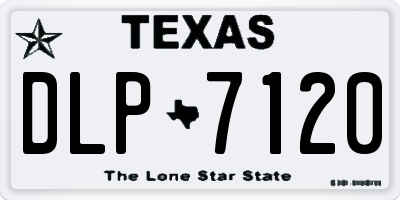TX license plate DLP7120