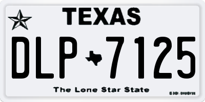 TX license plate DLP7125
