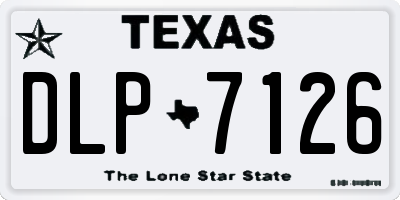 TX license plate DLP7126