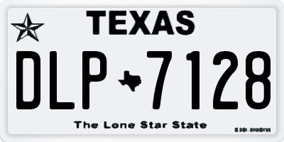 TX license plate DLP7128