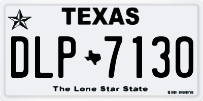 TX license plate DLP7130