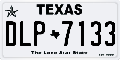 TX license plate DLP7133