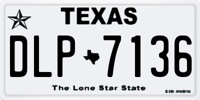 TX license plate DLP7136