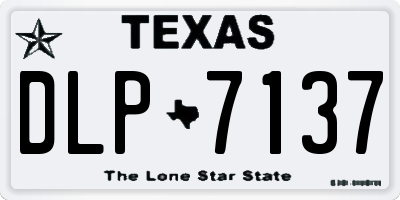 TX license plate DLP7137