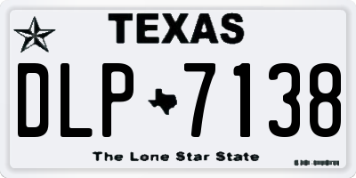 TX license plate DLP7138
