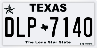 TX license plate DLP7140