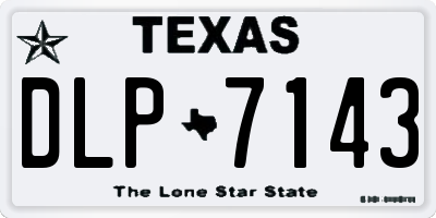 TX license plate DLP7143
