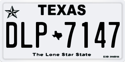 TX license plate DLP7147