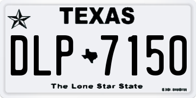 TX license plate DLP7150