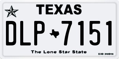 TX license plate DLP7151