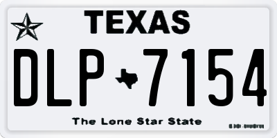 TX license plate DLP7154