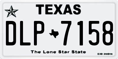 TX license plate DLP7158