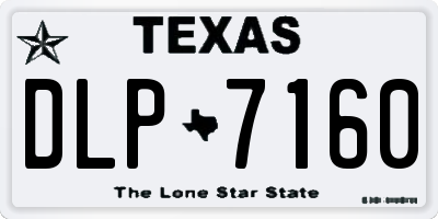 TX license plate DLP7160