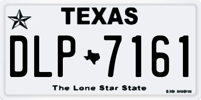 TX license plate DLP7161